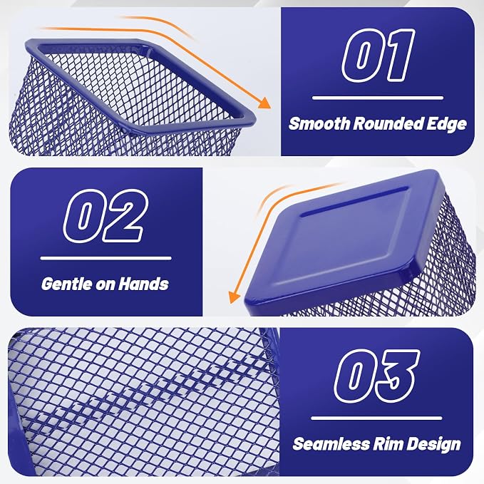 Segarty Pen Cup Holder, 6 Pack Square Dark Blue Pen Holder - Image 3