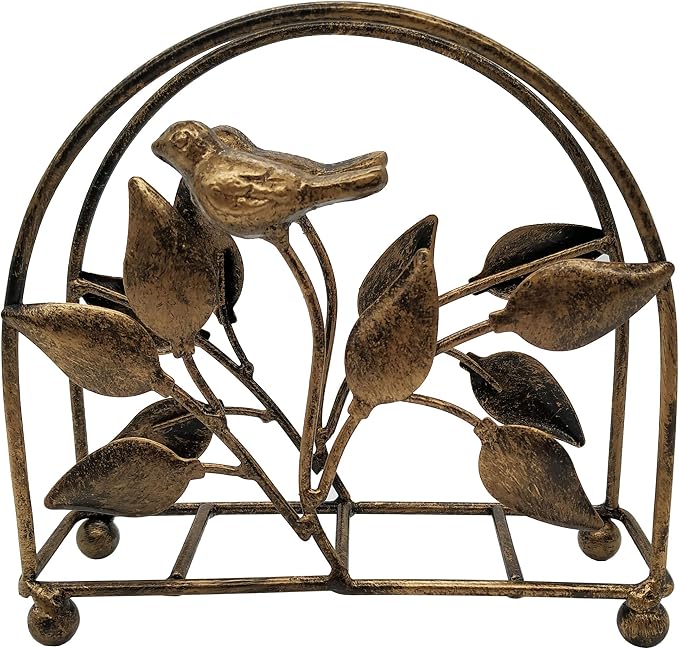 Set of 2 Cast Iron Bird & Tree Classic Napkin Holder/Tabletop Freestanding - Image 3
