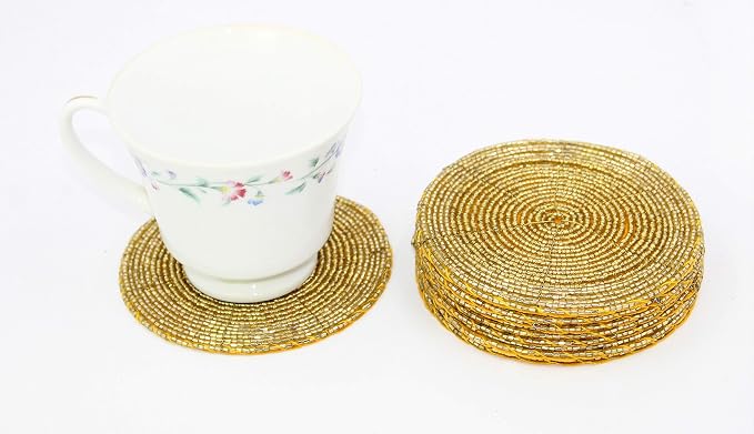 COTTON CRAFT Glitz Handmade Beaded Coaster - Image 5