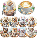 Ekuxom 8 Pcs Dog Diamond Art Coasters Kit by Ekuxom
