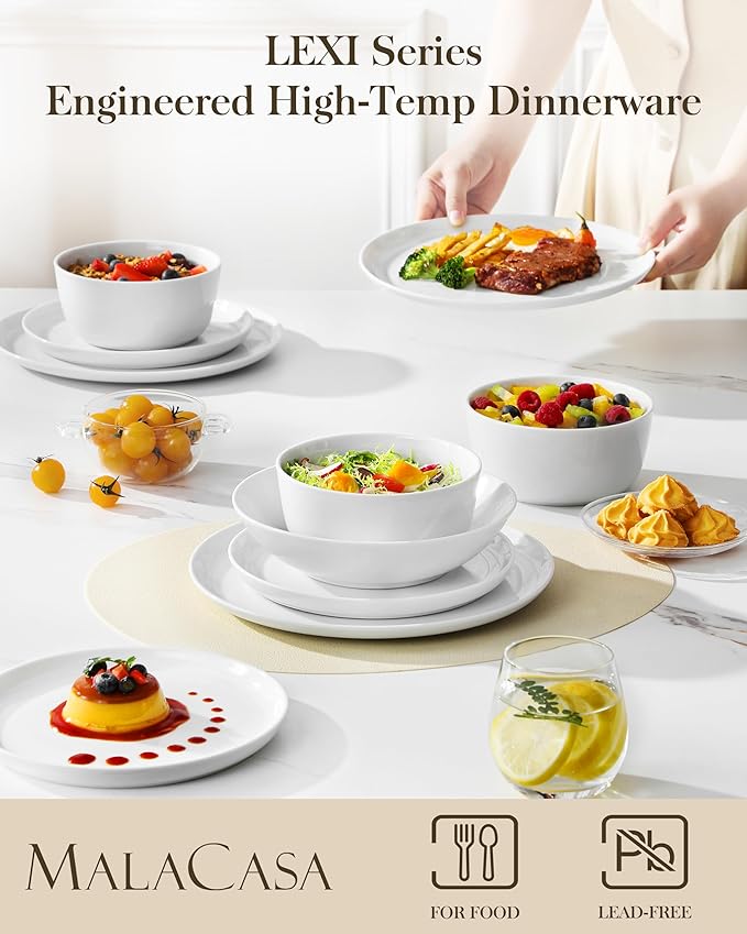 MALACASA 24-Piece Dinnerware Set - Image 3