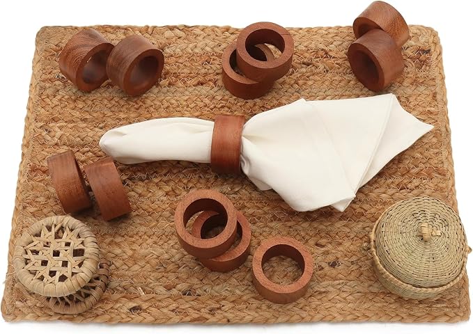 Napkin Rings for Dining Table, Classic Farmhouse Style, Holiday and Party Decor - Image 9
