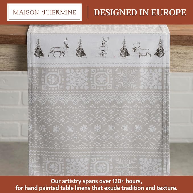 Maison d' Hermine Table Runner 100% Cotton 14.50" x 108" | Table Runners 108 - Image 2
