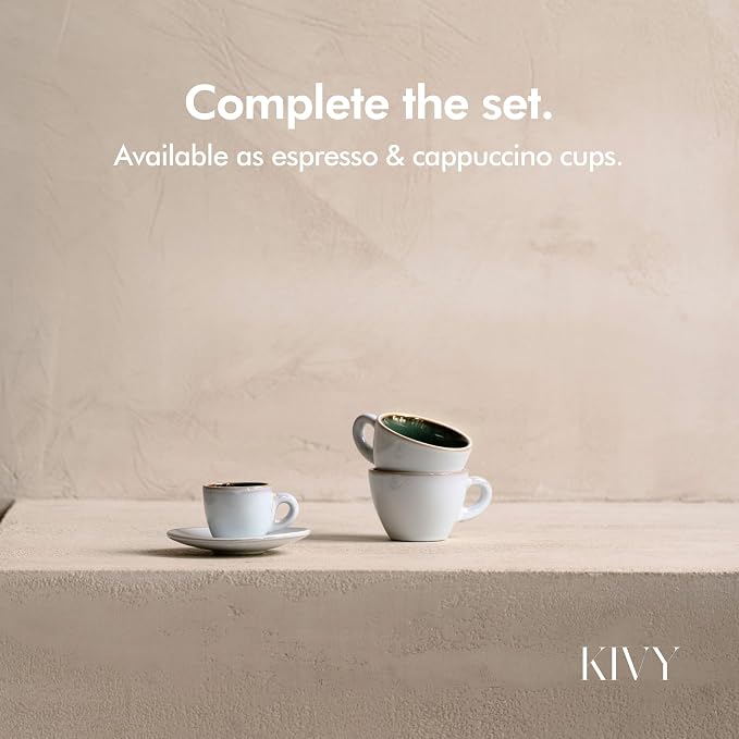 KIVY Stoneware Espresso Cups, 4-Piece Set - Image 6