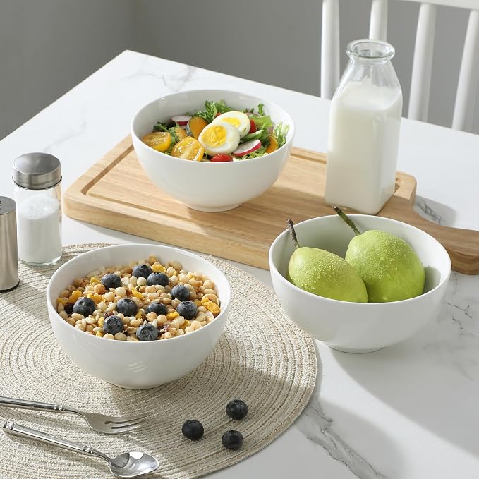 MALACASA 26 oz Porcelain Soup Bowls, Series Regular - Image 8