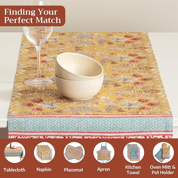 Maison d' Hermine Table Runner 100% Cotton 14.50" x 108" | Table Runners 108 - Image 4