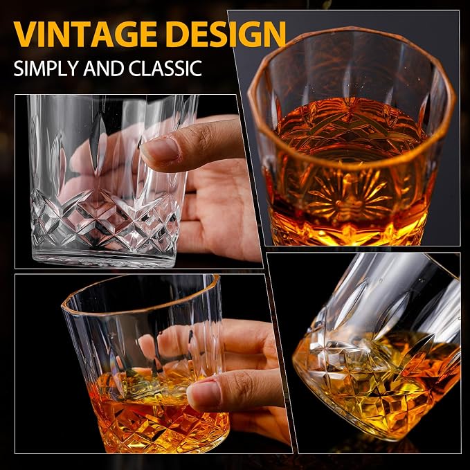Yungyan 24 Pcs Plastic Clear Whiskey Glasses, 10 oz Unbreakable Reusable Old - Image 4