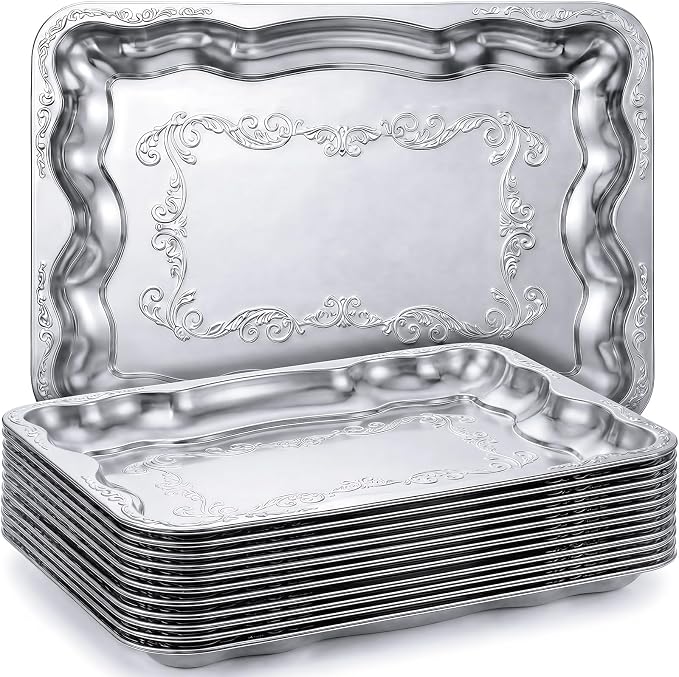 FoldTier 12 Pack Serving Trays Set by FoldTier