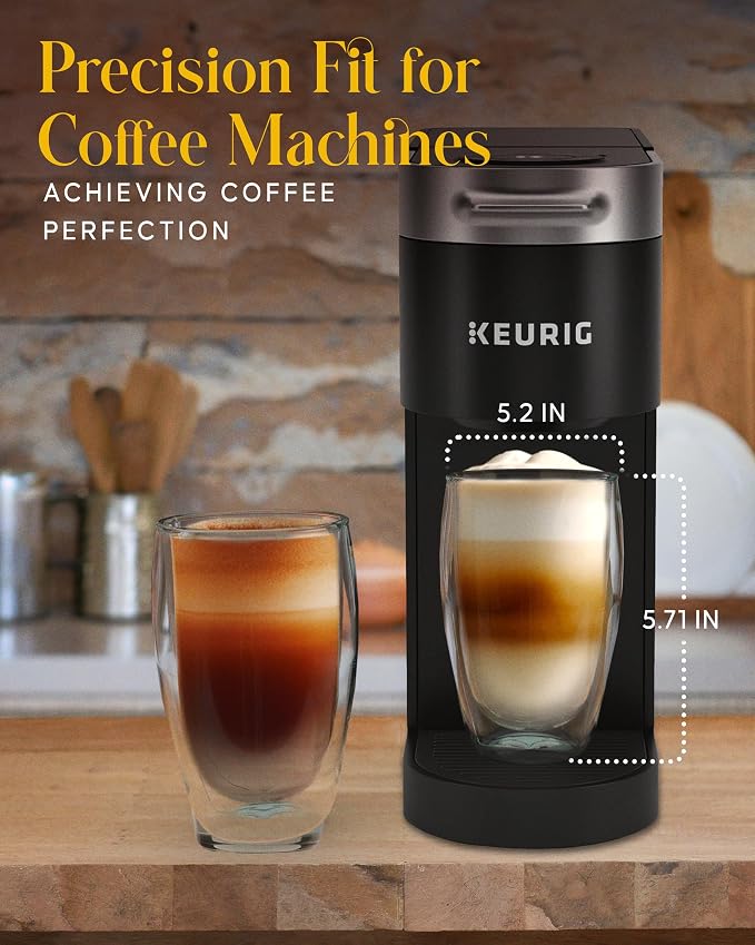 Kitchables Double Walled Glass Coffee Mugs Set of 2, 15oz Insulated Glass - Image 3