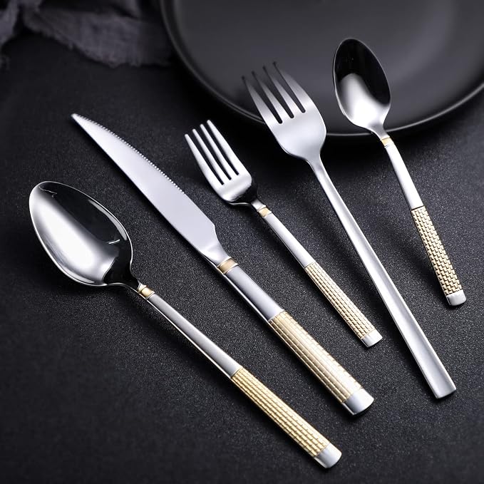 20-Piece Silverware Set Stainless Steel Flatware Set - Image 4