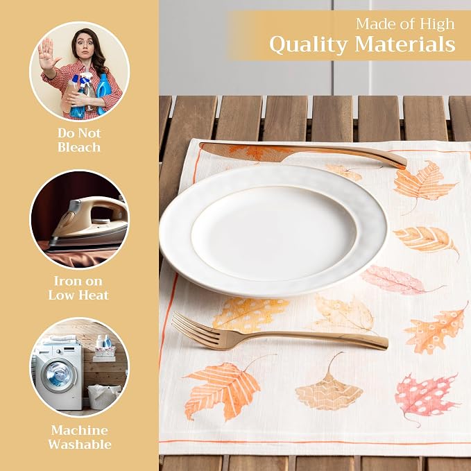 Maison d' Hermine Placemats Set of 4 Reusable 100% Cotton | Cloth Place Mats - Image 3