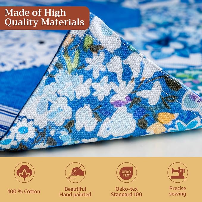 Maison d' Hermine Placemats Set of 4 Reusable 100% Cotton | Cloth Place Mats - Image 3