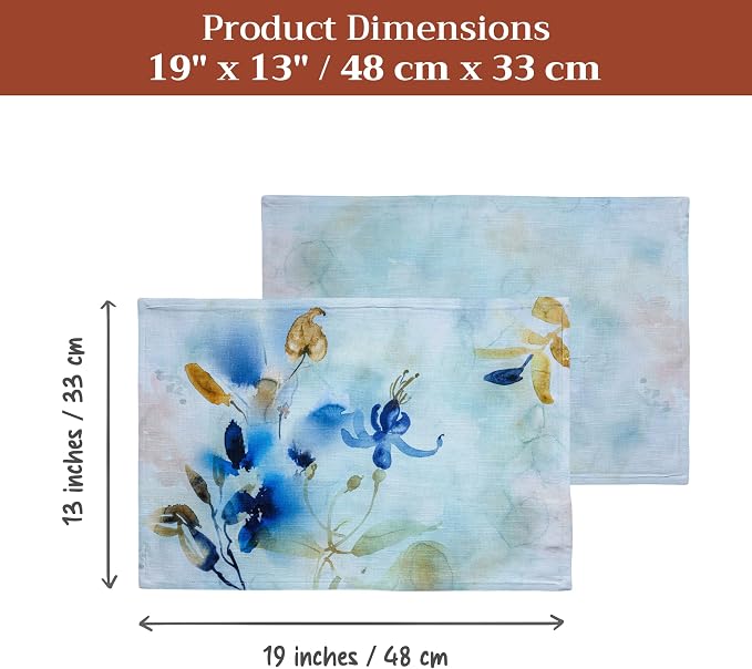 Maison d' Hermine Placemats Set of 4 Reusable 100% Cotton | Cloth Place Mats - Image 7