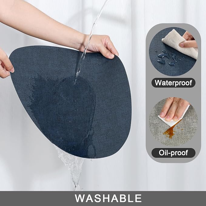 Faux Leather Placemats Set of 6, Dual Sided - Image 4