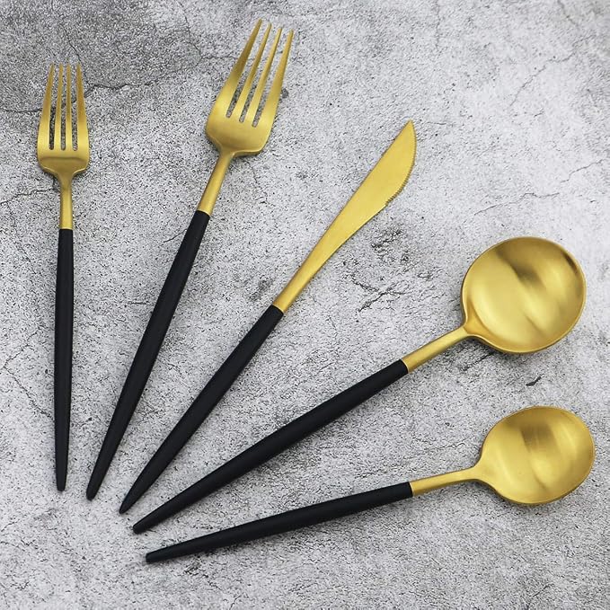 20-Piece 18/10 Stainless Steel Flatware Silverware, Luxury Dinnerware Set - Image 8