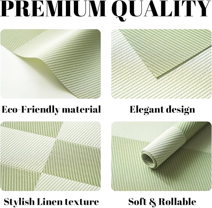 Placemats Set of 12 Vinyl/Plastic Woven Place Mats - Image 2