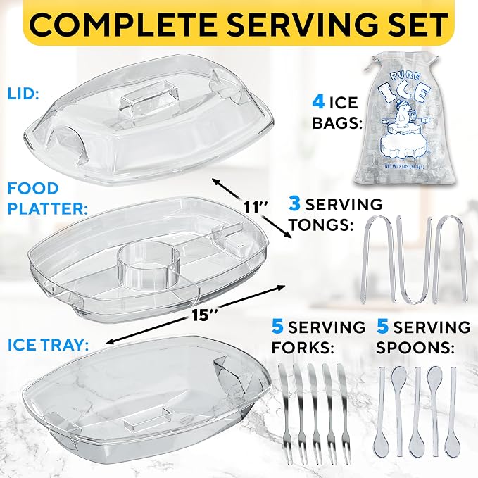 Premium Chilled Serving Tray for Parties - Image 3