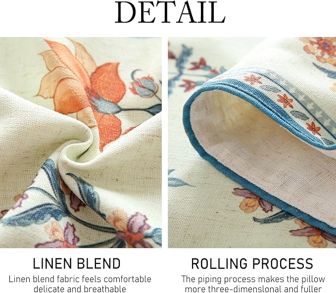 Designer French Linen Extra Long Table Runner, Floral Pattern, Dining Table - Image 5