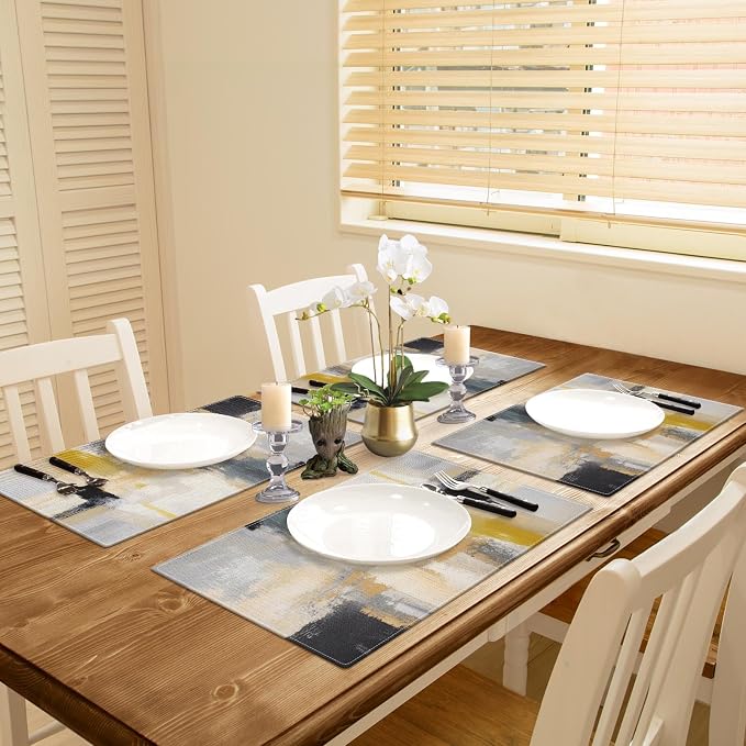 Emvency Farmhouse Placemats Set of 4, 12x18 Inch - Image 5