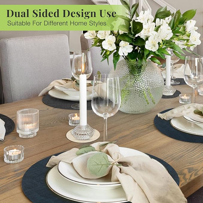 Fyvva Placemats Set of 12, Stain & Scratch Resistant, - Image 6