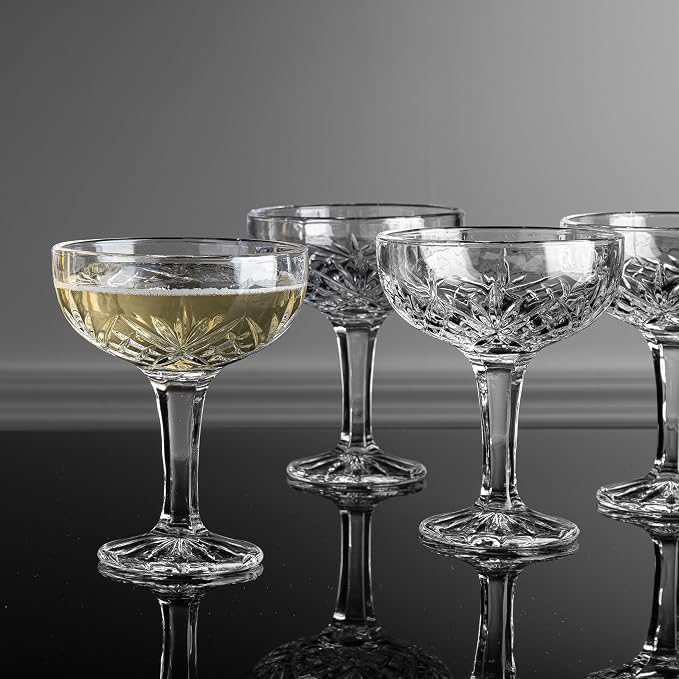 Godinger Champagne Glasses, Champagne Glass Set, Coupes Barware Glasses - 6oz. - Image 3