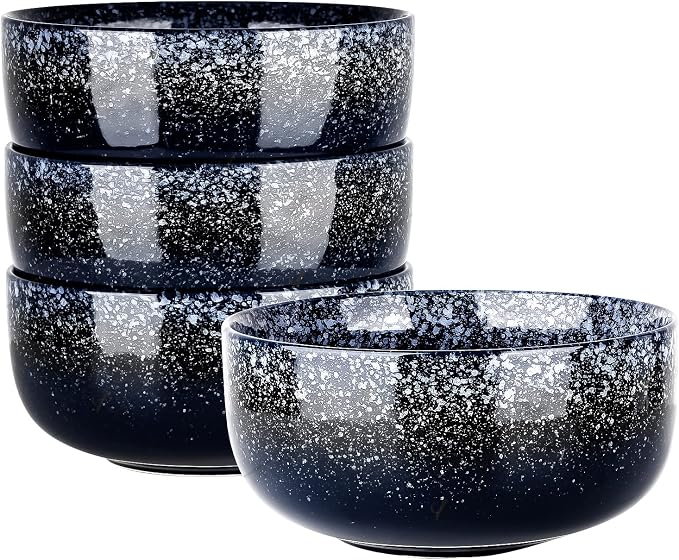 S&Q'S CERAMICS Bowl Set of 4, 36 Ounce Kitchen Bowls by SQsCeramics