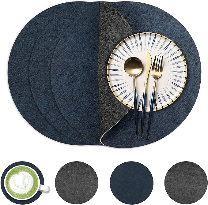 Fyvva Placemats Set of 4, Stain & Scratch Resistant, by Fyvva