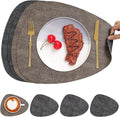 Faux Leather Placemats Set of 4, Dual Sided by Chitomars