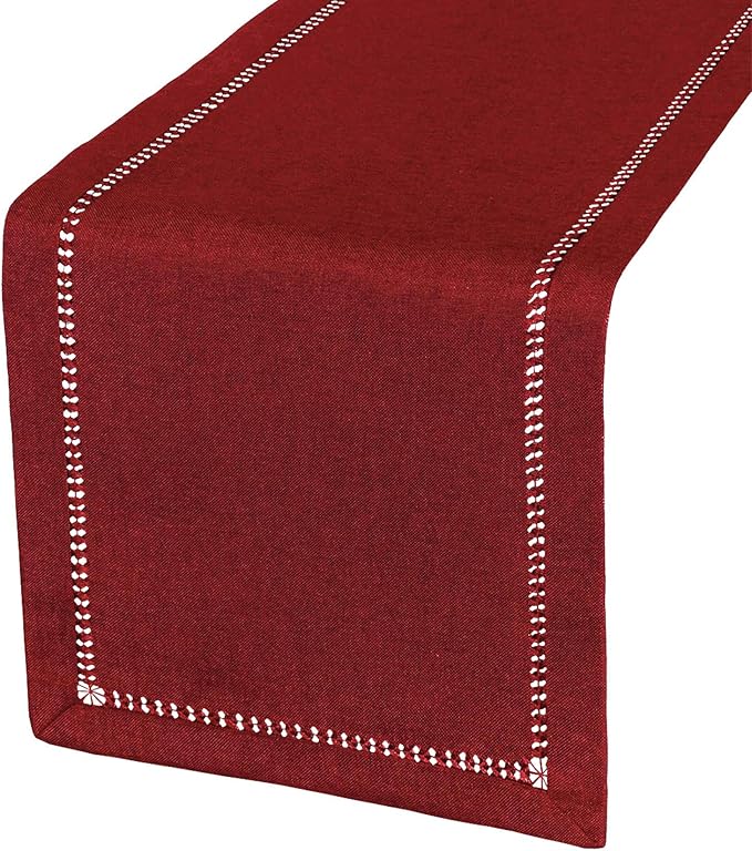 Grelucgo Small Short Handcrafted Solid Color Dining Table Runner, Dresser Scarf by Grelucgo