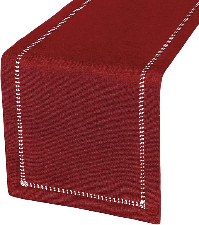 Grelucgo Handcrafted Solid Color Dining Table Runner, Dresser Scarf, by Grelucgo