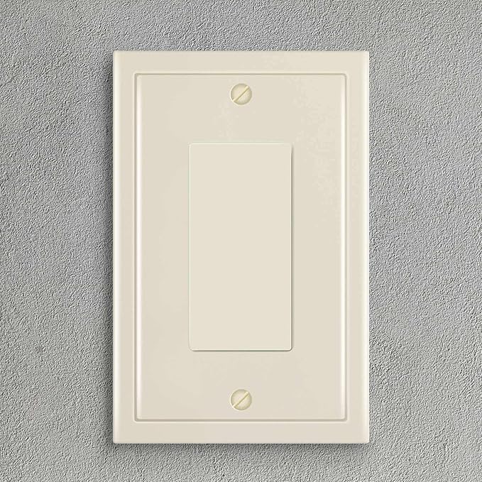 Modern Edge Decorative Wall Plate Switch Plate Outlet Cover, Durable Solid Zinc - Image 4