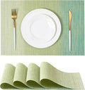 Leetaltree Gradient Green Woven Placemats Set of 4 by Leetaltree-ArtatEveryTable