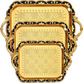 3 Pack Metal Serving Trays by Unknown