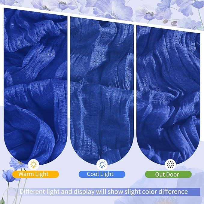 Showgeous 18 Pack Royal Blue Cheesecloth Table Runner, 17 x 108 Inches | Boho - Image 7