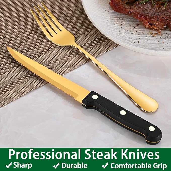 24-Piece Gold Silverware Set - Image 5