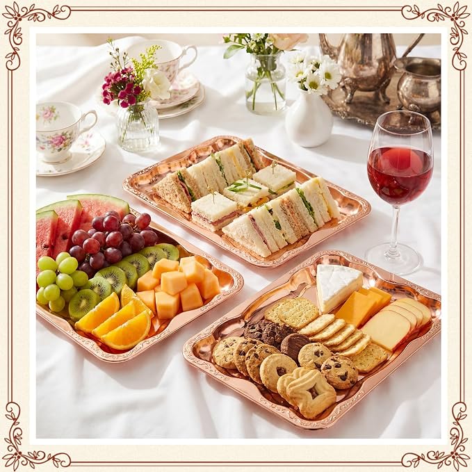 FoldTier 4 Pack Serving Trays Set - Image 5