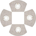 SHACOS Small Round Table Placemats Wedge Shaped Placemats Set of 4 Heat by SHACOS