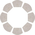 SHACOS Wedge Placemats Set of 8 Woven Vinyl Placemats by SHACOS