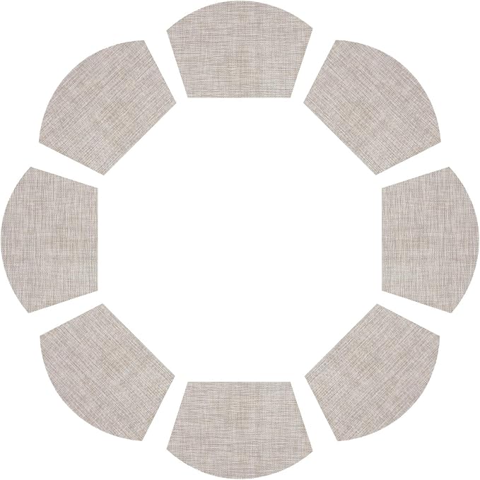 SHACOS Wedge Placemats Set of 8 Woven Vinyl Placemats by SHACOS