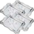4 Pack 18.9" x 12.8" Large Silver Serving Trays by Ferrochef