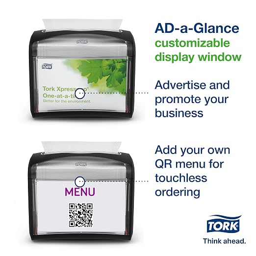 Tork Xpressnap Tabletop Napkin Dispenser Black, 6232100 | One-at-a-time - Image 3