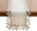 Natural Linen Table Runner 60 inches Beige Lace Coffee Table Runners | French by Raedan