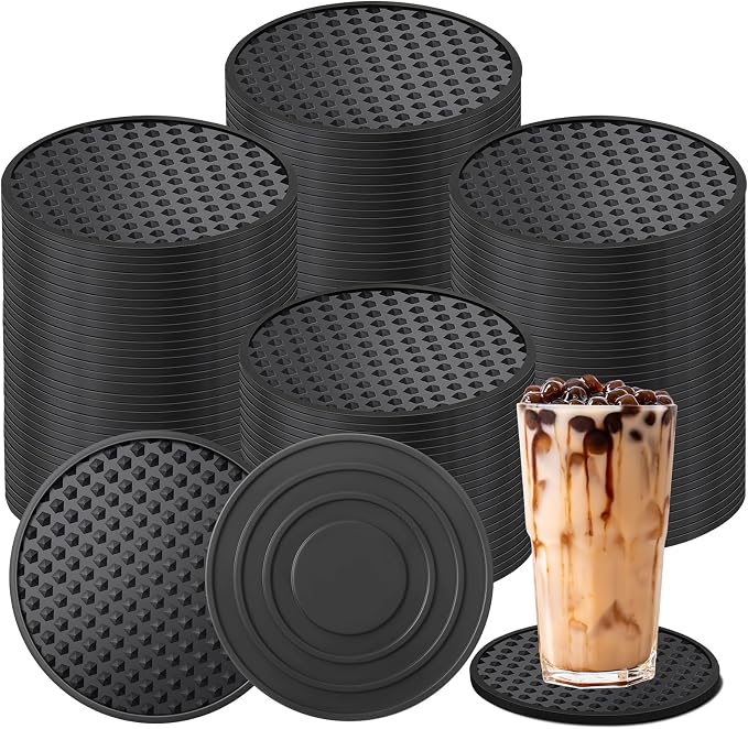 Eccliy 48 Pack Silicone Coasters by Eccliy