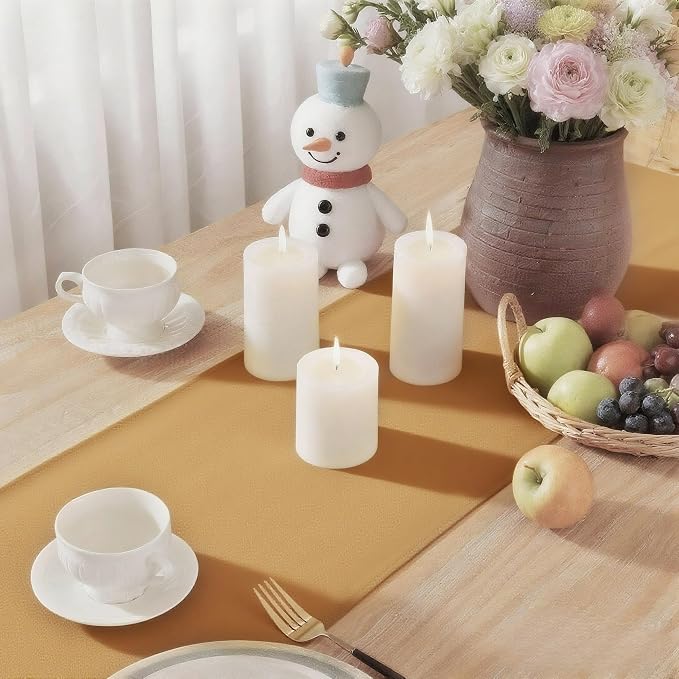 Gold Table Runner, Waterproof Washable Runners 108 Inches Long | Reusable - Image 6