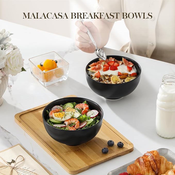 MALACASA 26 Qz Porcelain Soup Bowls, Series Regular - Image 7