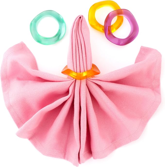 ALPHA Living HOME Set of 12 Epoxy Resin Napkin Rings - Image 8