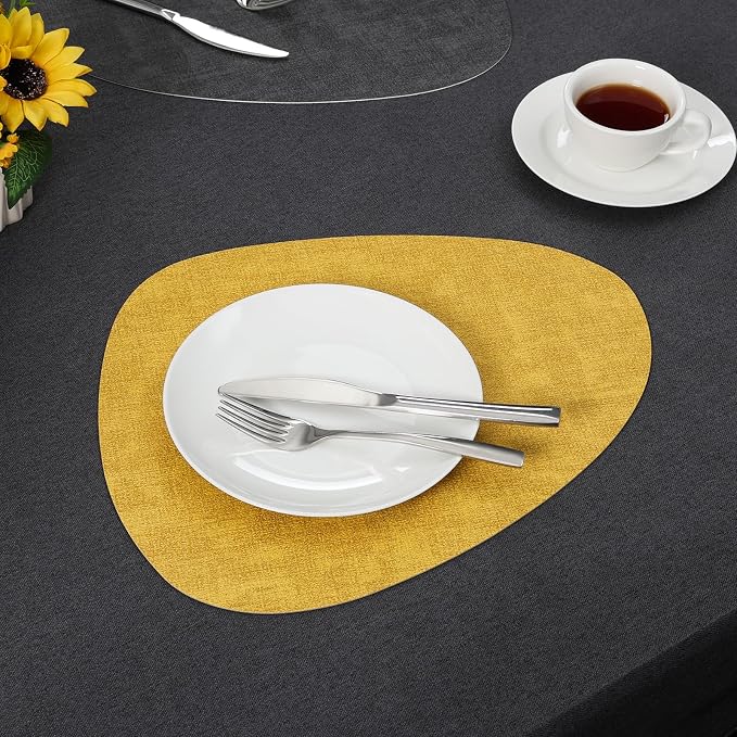 Faux Leather Placemats Set of 6, Dual Sided - Image 8