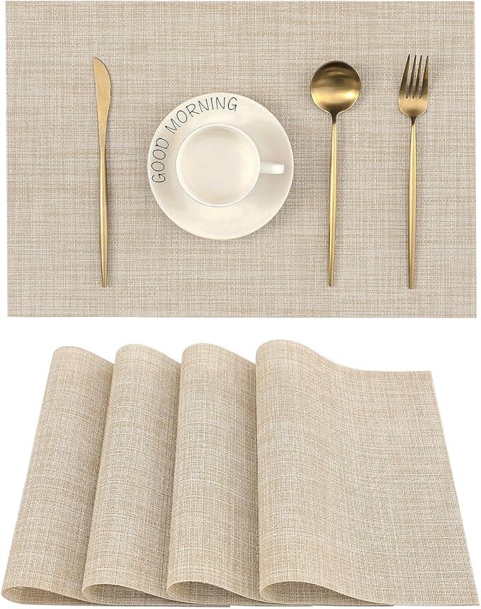 Leetaltree Beige Placemats Set of 4 by Leetaltree-ArtatEveryTable
