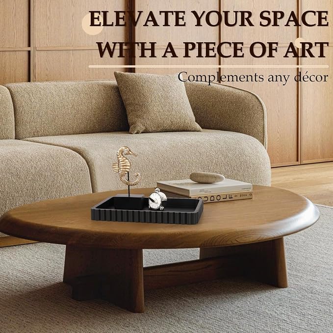 Rectangular Tray for Coffee Table Decor, Solid Concrete, Aesthetic Home Decor - Image 7
