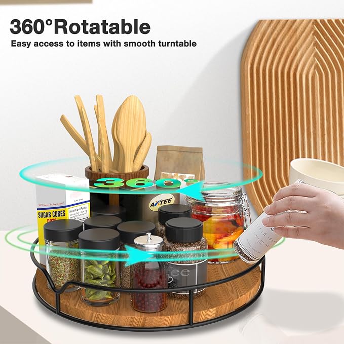 Lazy Susan Turntable Organizer for Cabinet Pantry Kitchen Countertop - Image 2